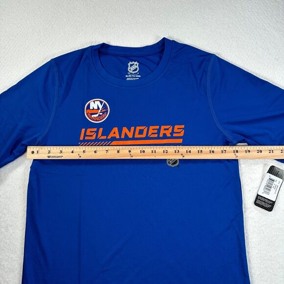 NHL NY Islanders Blue Orange Logo Hockey Short Sleeve T-Shirt Youth XL 18/20 New - Picture 10 of 10